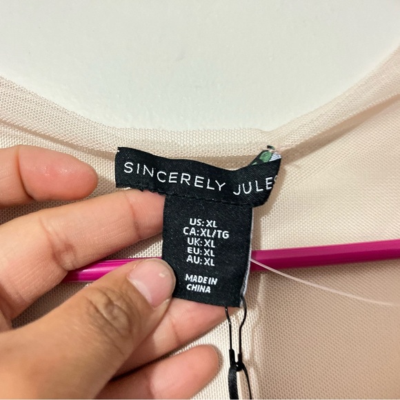 Sincerely Jules Womens Crop Top Embellish Size XL - Picture 5 of 7